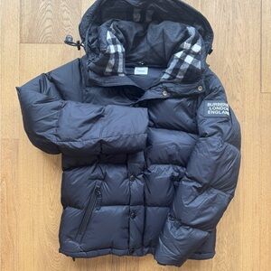 Burberry Charcoal Puffer Coat